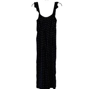 Madewell Black White Polka Dot Wide Leg Jumpsuit Summer Brunch Beach Chic Size 4
